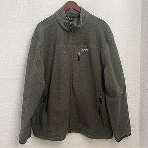 Solaris Mens Full Zip Green Fleece Jacket Outdoors Casual Sz 2XL